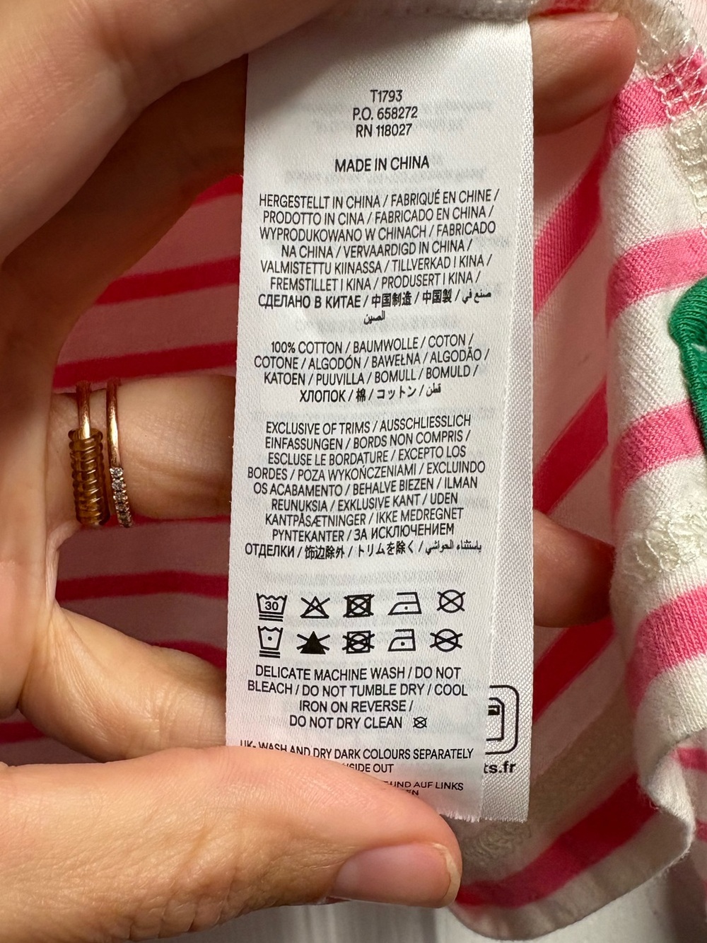 Boden 100% Cotton Striped Blanket Pocket Tee Shirt Size Medium - Picture 4 of 5